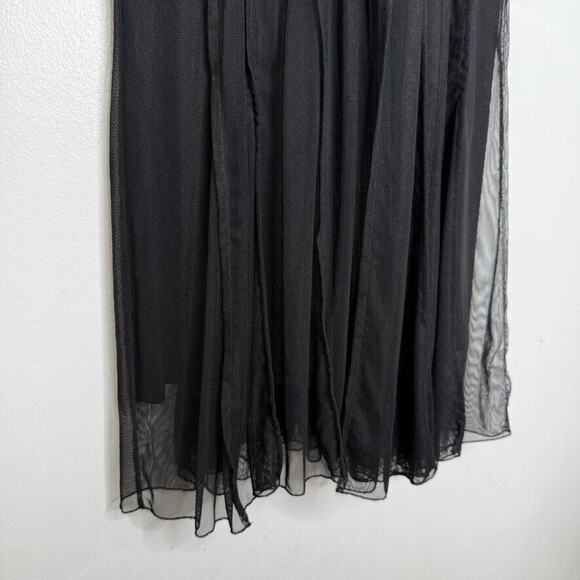 ICE Size 4 Black Mesh Cocktail Dress Vintage Gatsby Glam Fairy Whimsy Goth Y2K - Picture 6 of 10